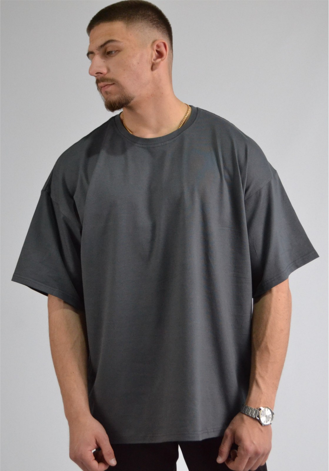 Футболка Oversize графітова
